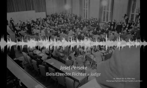 Sigrid Sigurdsson
Redepausen im Frankfurter Auschwitz-Prozess
Videostill, Redepausen, Gerichtssaal im Römer, 2024 © Gunnar Brandt-Sigurdsson
Videoarbeit, 1964–2014 © Sigrid Sigurdsson
