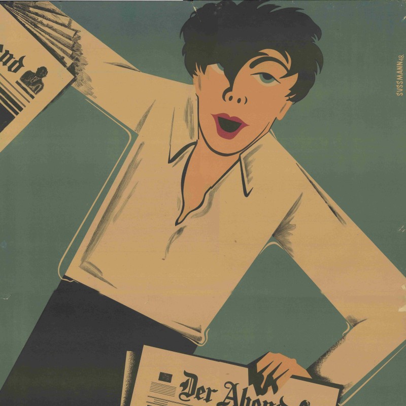 Werbung für Zeitung
