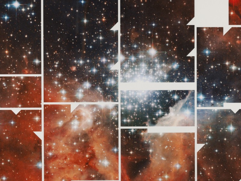 Hillel Smiths Kunstwerk "Avinu she-ba-shamayim" zeigt ein Mosaik aus Sternen und Nebeln am Nachthimmel, 2012