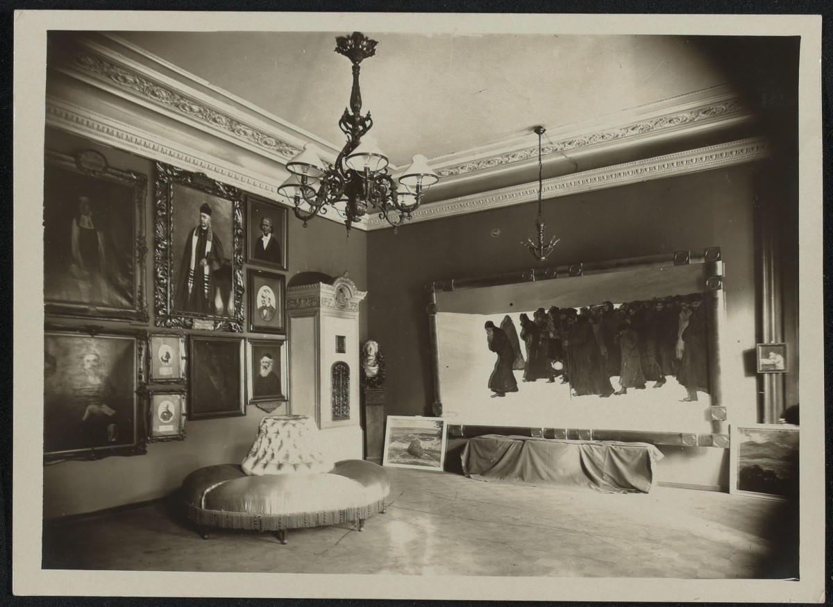 : Schwarz-Weiß Aufnahmen vom ersten Jüdischen Museum in Wien am Standort Malzgasse 16